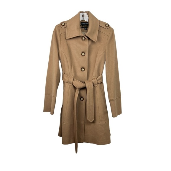 Saks Fifth Avenue Loro Piana Wool Belted Trench Coat - Picture 1 of 12